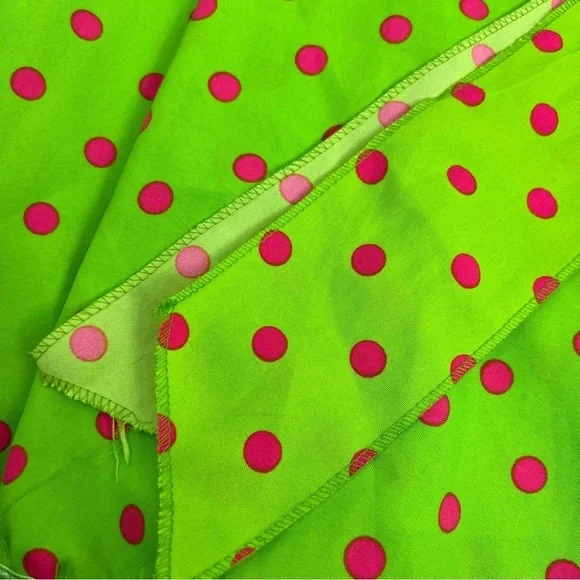 Green pink polkadot retro 50s 60s poodle skirt rock n roll Halloween costume OS - Picture 6 of 11